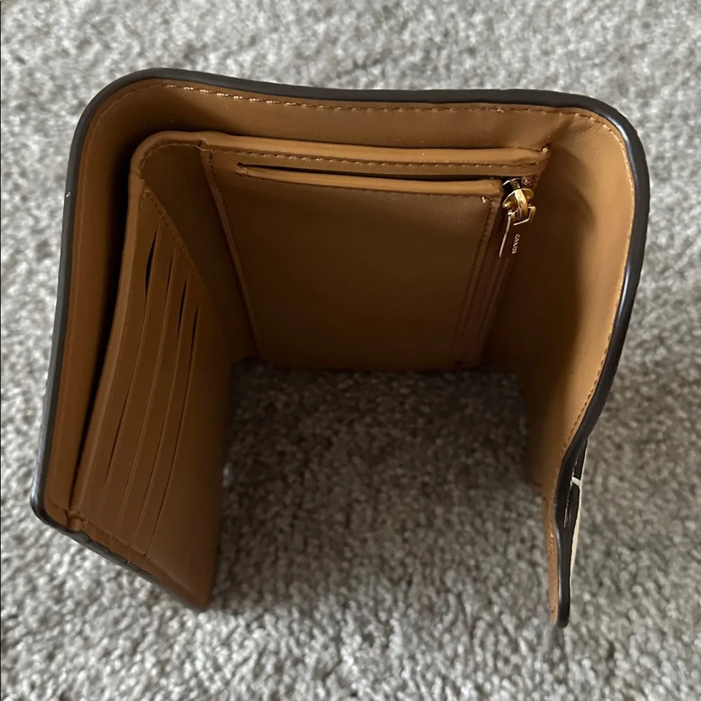 Coach Jade Medium Envelope Wallet‎ In Signature Canvas Khaki Chalk 87935